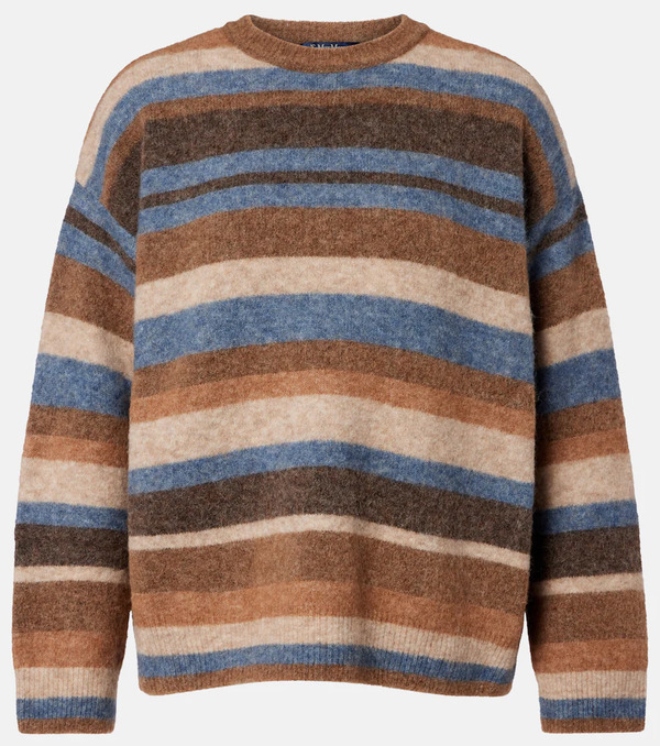  's Max Mara 's Max Mara Volare Striped Alpaca-blend Sweater 