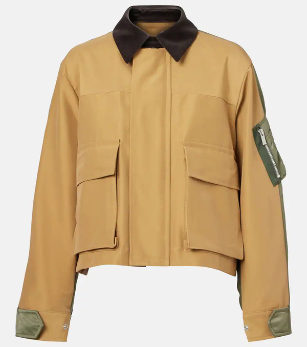  Sacai Sacai Cotton-blend Twill Blouson 