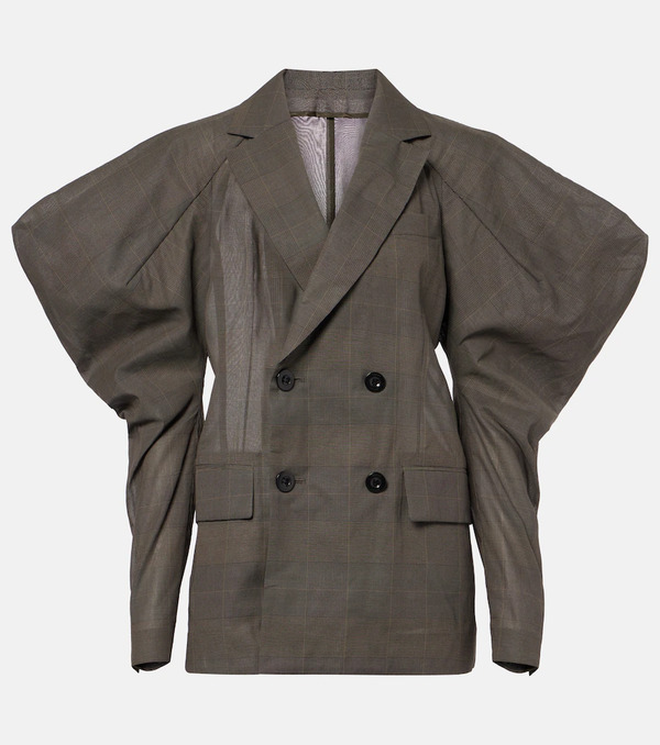  Sacai Sacai Cotton Voile Blazer 