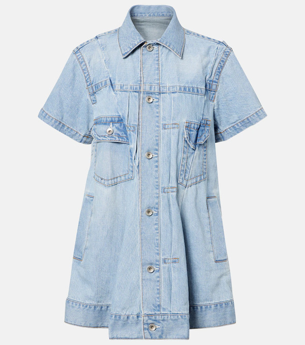  Sacai Sacai Deconstructed Denim Minidress 