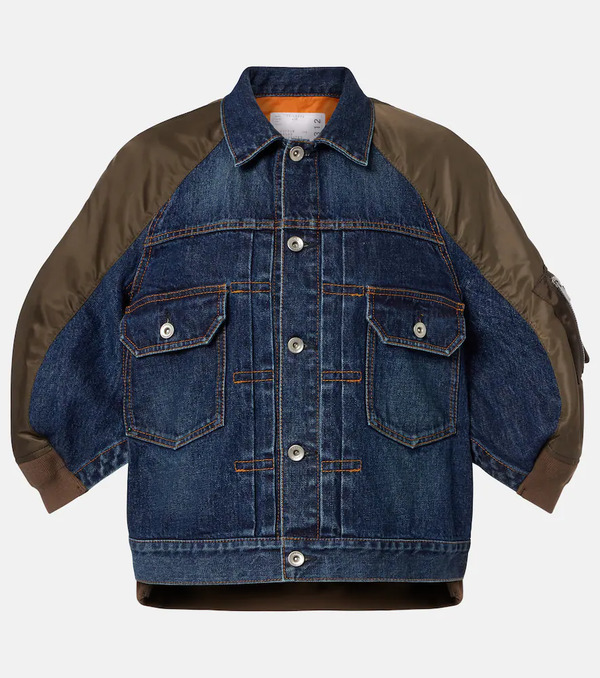  Sacai Sacai Denim And Twill Jacket 