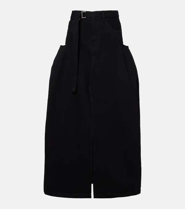  Sacai Sacai Denim Maxi Skirt 