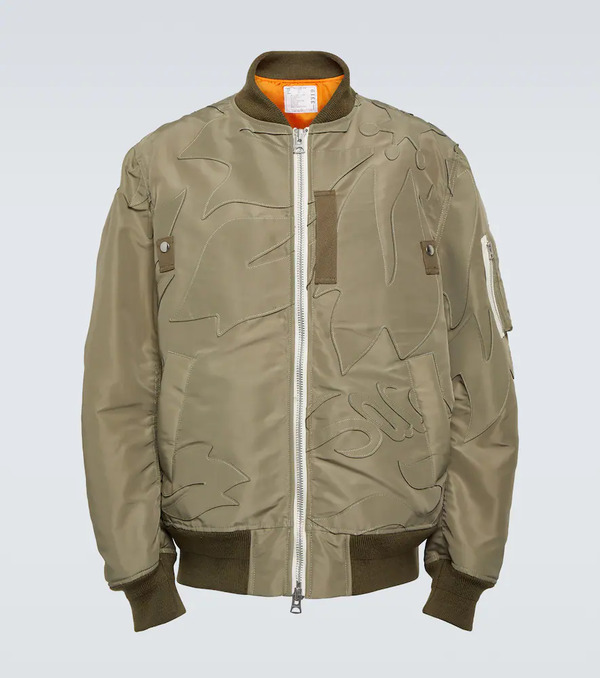  Sacai Sacai Embroidered Twill Bomber Jacket 