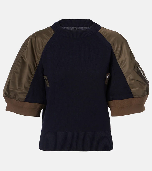  Sacai Sacai Paneled Top 