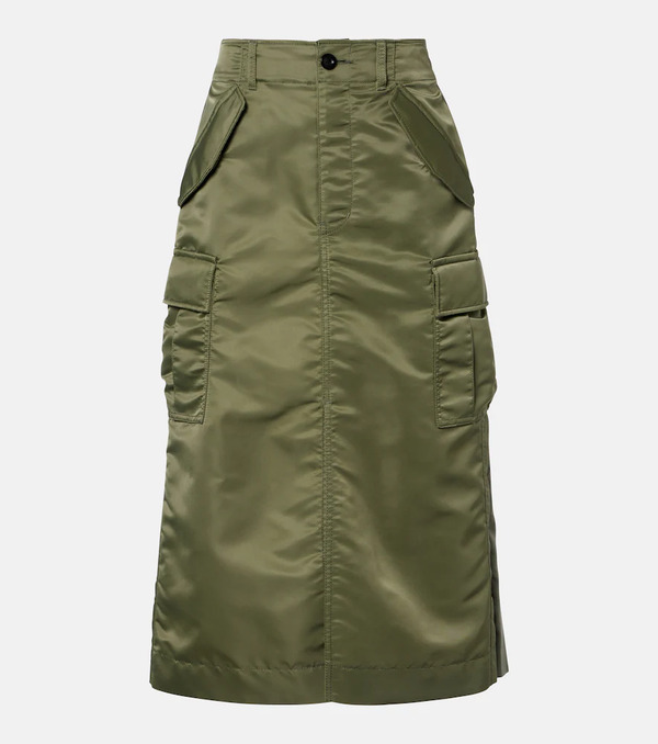  Sacai Sacai Pleated Midi Skirt 