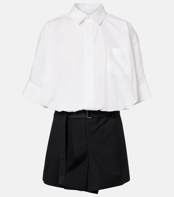  Sacai Sacai Poplin Minidress 