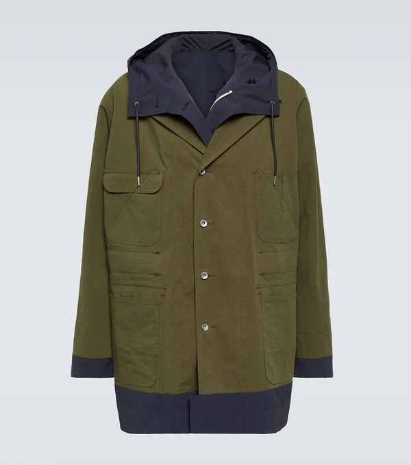  Sacai Sacai Reversible Cotton-blend Ripstop Coat 