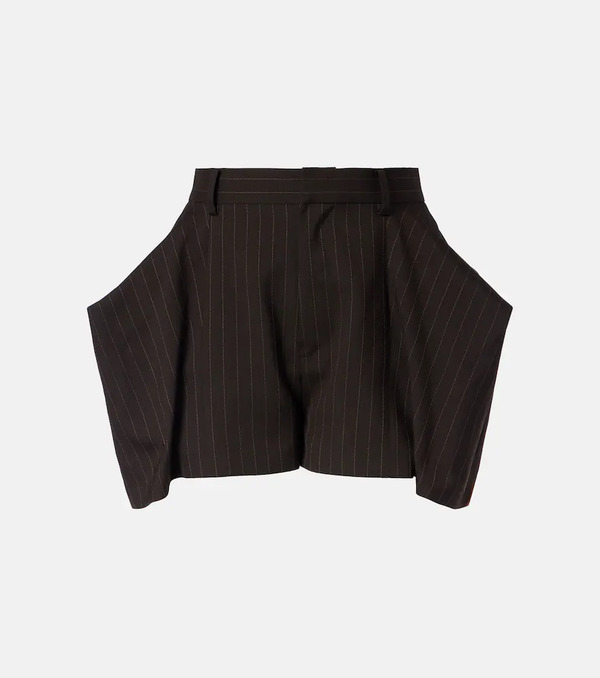  Sacai Sacai Striped Bermuda Shorts 