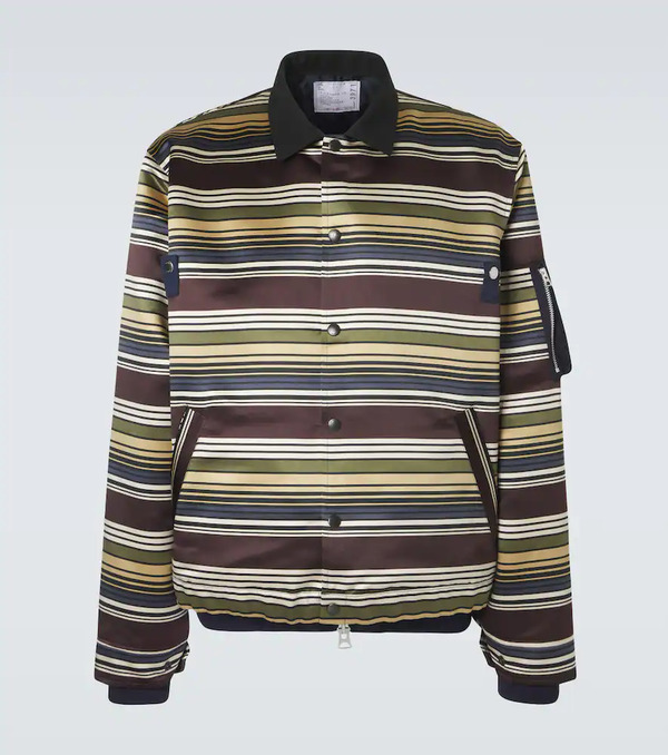  Sacai Sacai Striped Blouson Jacket 