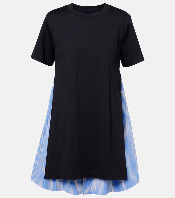  Sacai Sacai Striped Cotton Minidress 