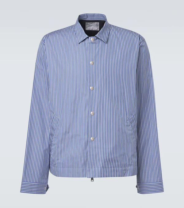  Sacai Sacai Striped Cotton Poplin Blouson Jacket 