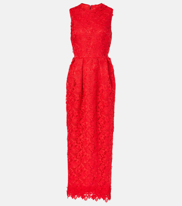  Safiyaa Safiyaa Alani Lace Midi Dress 