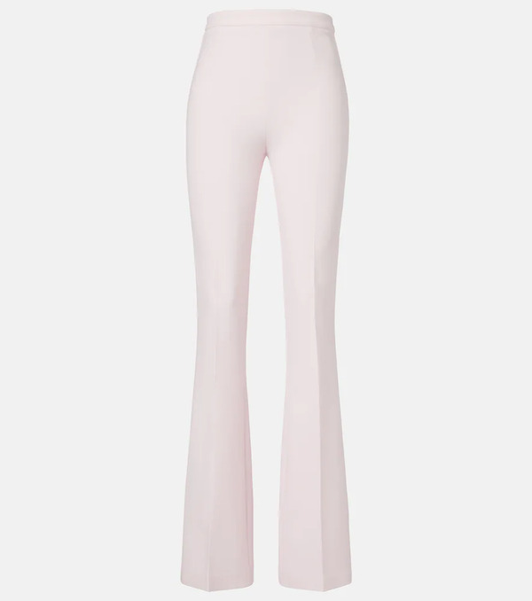  Safiyaa Safiyaa Alexa High-rise Crepe Flared Pants 