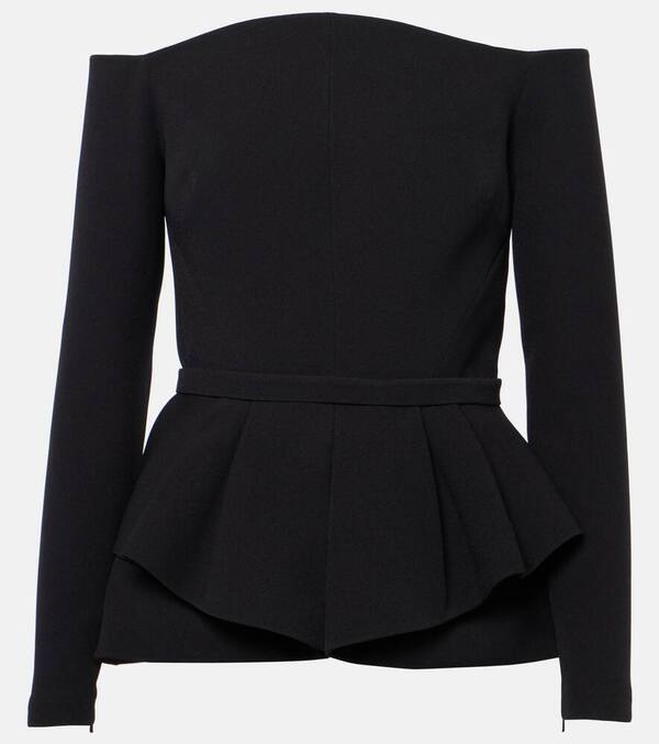  Safiyaa Safiyaa Brien Off-shoulder Crepe Peplum Top 