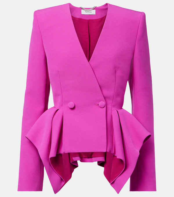  Safiyaa Safiyaa Double-breasted Peplum Blazer 