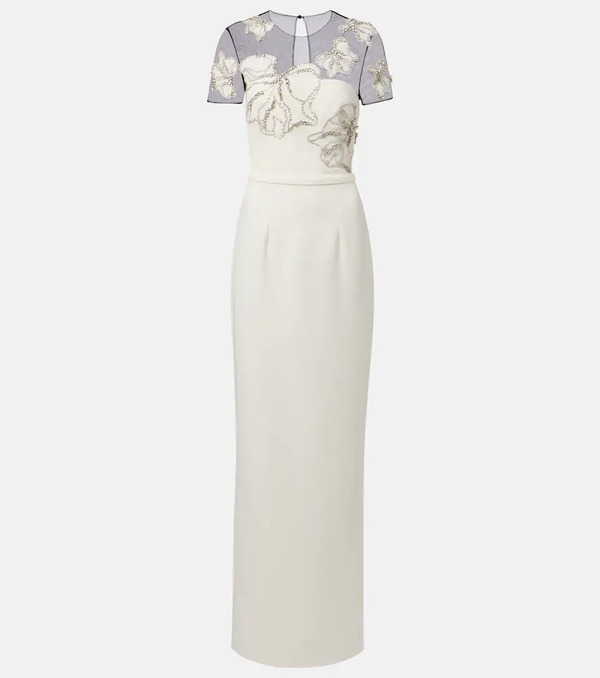  Safiyaa Safiyaa Embellished Crepe Gown 