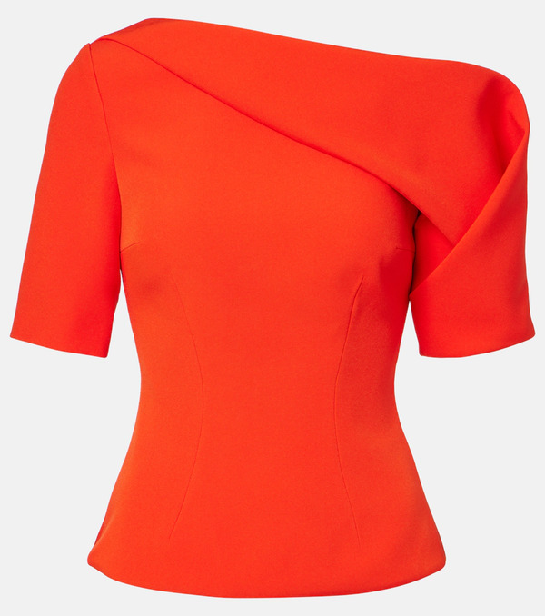  Safiyaa Safiyaa Marley Draped Crepe Top 