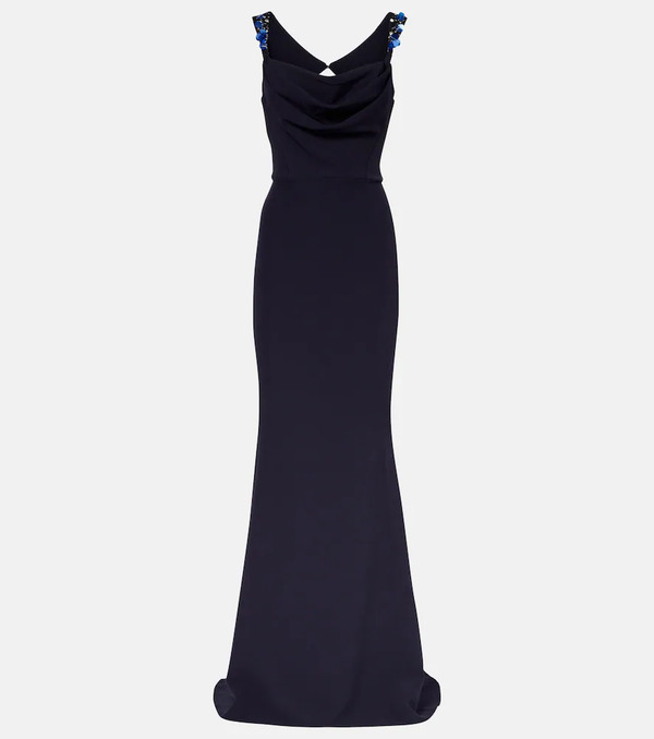  Safiyaa Safiyaa Melina Embellished Crepe Gown 