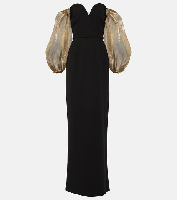  Safiyaa Safiyaa Off-shoulder Crepe Gown 