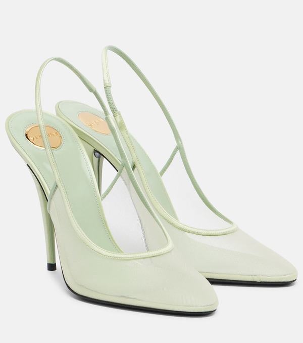  Saint Laurent Saint Laurent Anita 110 Mesh Slingback Pumps 