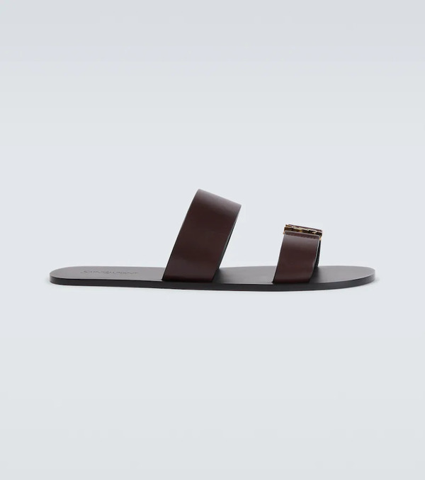  Saint Laurent Saint Laurent Babylone Leather Sandals 
