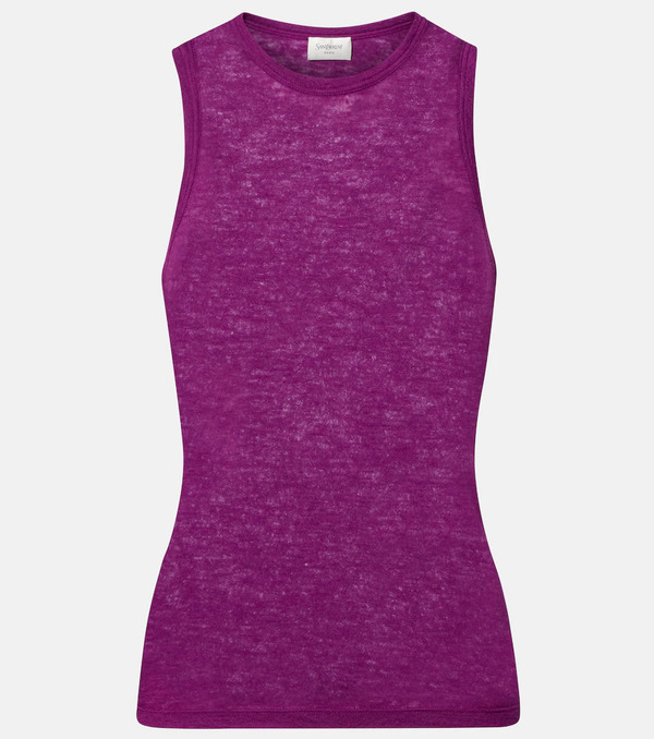  Saint Laurent Saint Laurent Cashmere And Silk Tank Top 