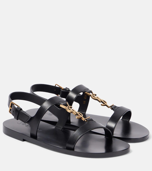  Saint Laurent Saint Laurent Cassandra Leather Sandals 