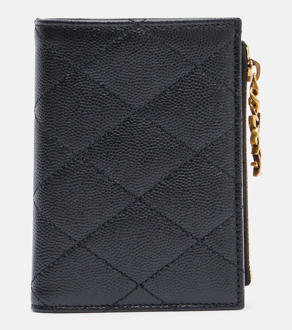  Saint Laurent Saint Laurent Cassandre Bijou Quilted Leather Wallet 