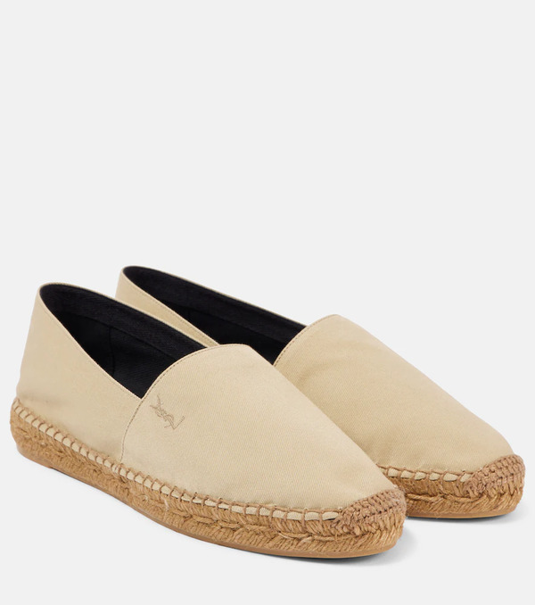  Saint Laurent Saint Laurent Cassandre Cotton Gabardine Espadrilles 