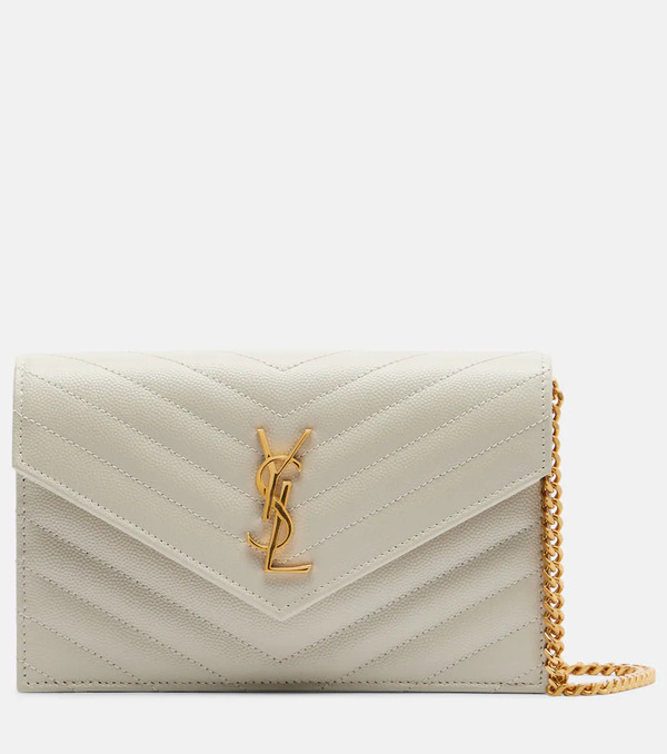  Saint Laurent Saint Laurent Cassandre Envelope Leather Wallet On Chain 
