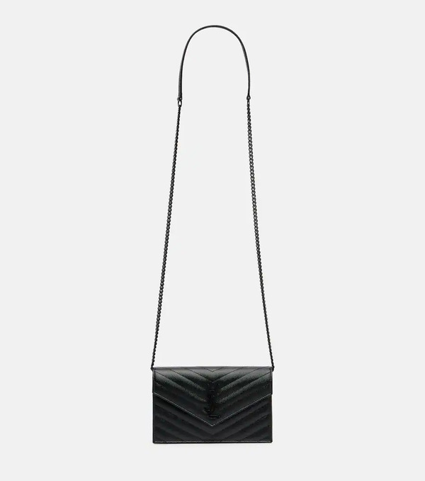  Saint Laurent Saint Laurent Cassandre Envelope Small Leather Wallet On Chain 