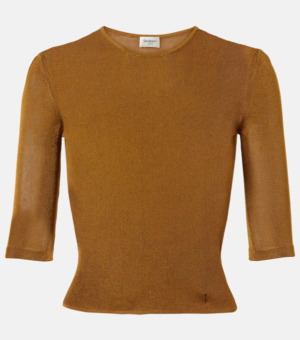  Saint Laurent Saint Laurent Cassandre Knitted Top 