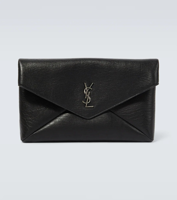  Saint Laurent Saint Laurent Cassandre Large Envelope Leather Pouch 