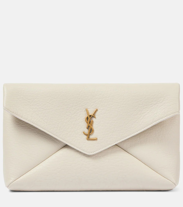  Saint Laurent Saint Laurent Cassandre Large Leather Clutch 