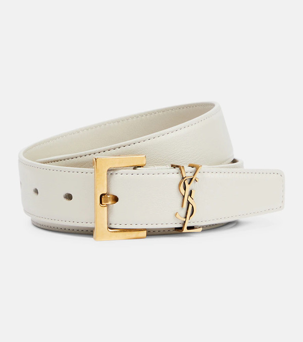  Saint Laurent Saint Laurent Cassandre Leather Belt 
