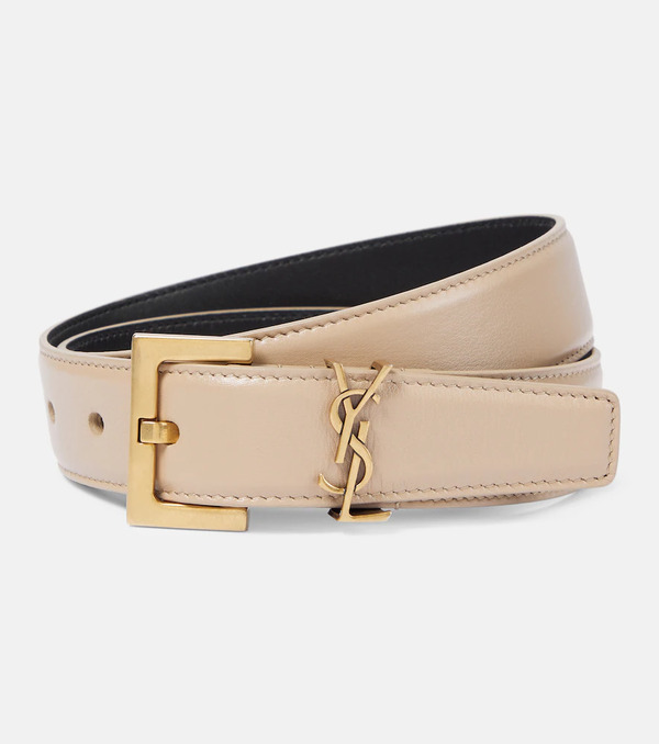  Saint Laurent Saint Laurent Cassandre Leather Belt 