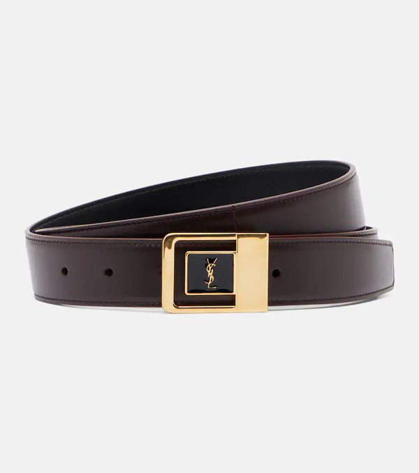  Saint Laurent Saint Laurent Cassandre Leather Belt 