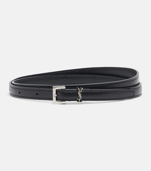  Saint Laurent Saint Laurent Cassandre Leather Belt 