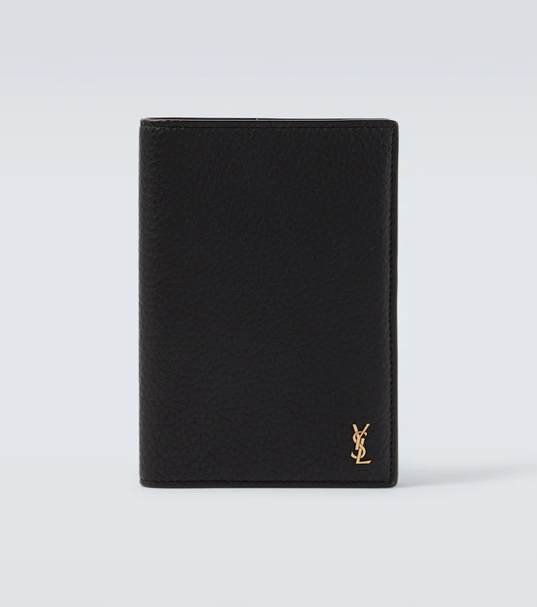  Saint Laurent Saint Laurent Cassandre Leather Card Holder 