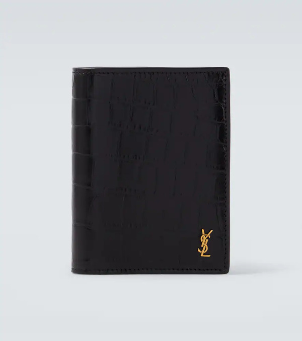  Saint Laurent Saint Laurent Cassandre Leather Card Holder 