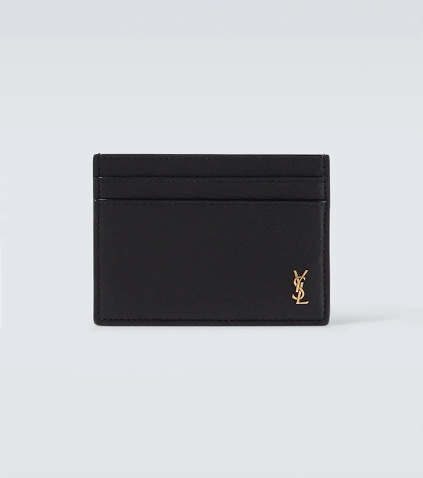  Saint Laurent Saint Laurent Cassandre Leather Card Holder 