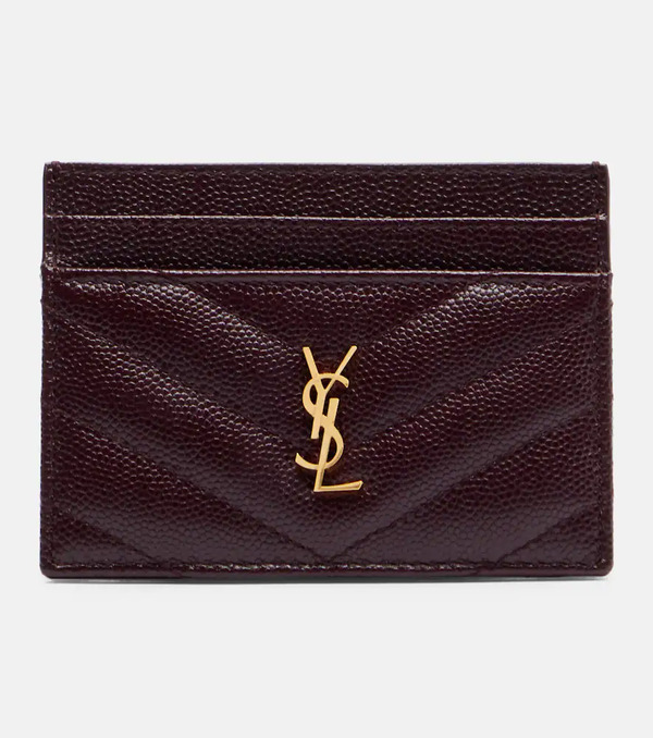  Saint Laurent Saint Laurent Cassandre Leather Card Holder 