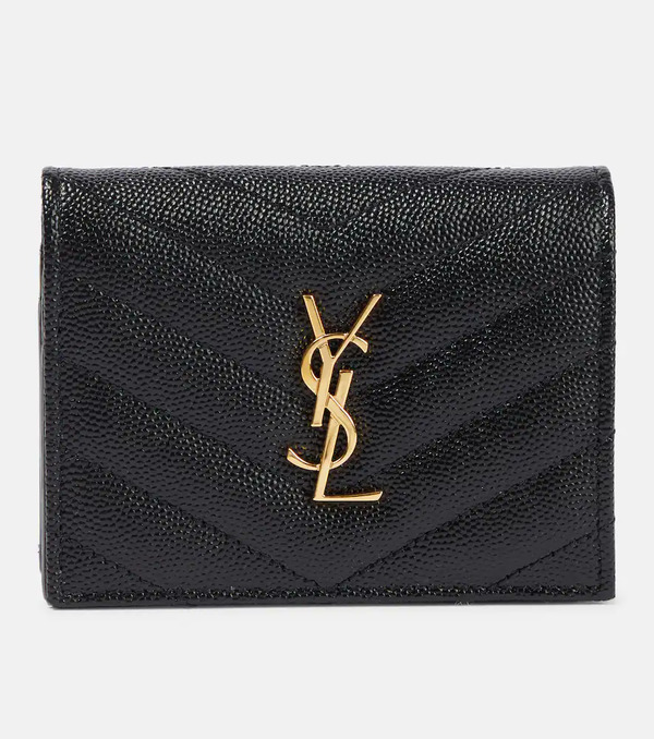  Saint Laurent Saint Laurent Cassandre Leather Flap Card Case 