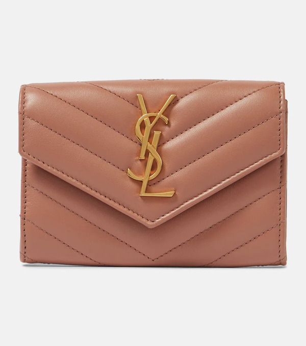  Saint Laurent Saint Laurent Cassandre Quilted Leather Wallet 