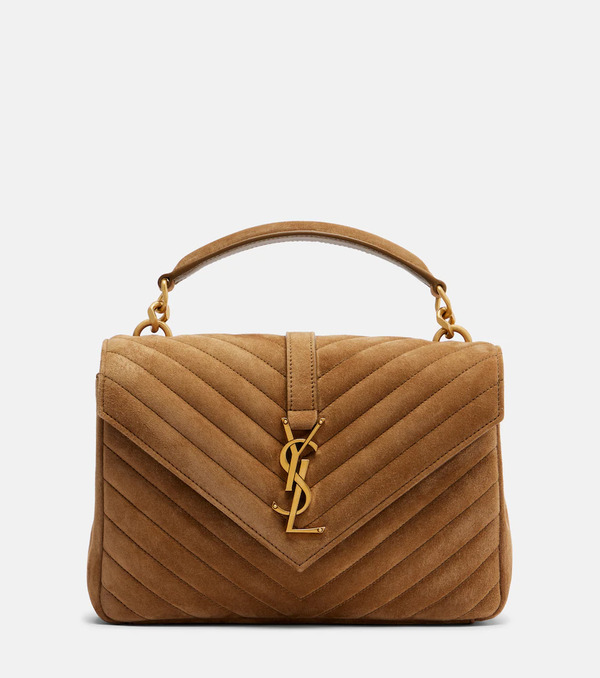  Saint Laurent Saint Laurent College Medium Suede Crossbody Bag 