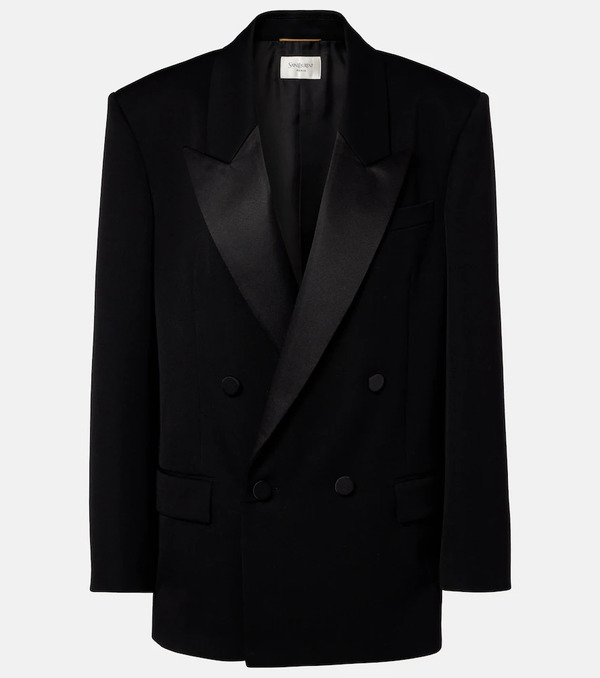  Saint Laurent Saint Laurent Double-breasted Wool Blazer 