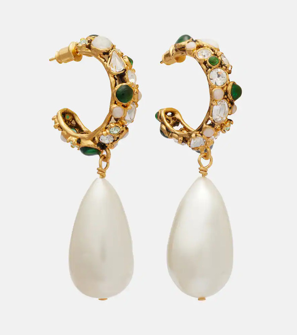  Saint Laurent Saint Laurent Embellished Drop Earrings 