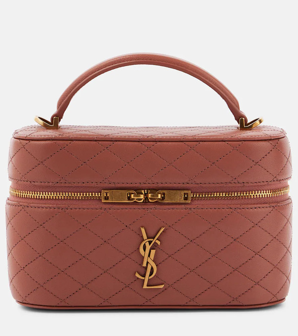  Saint Laurent Saint Laurent Gaby Quilted Leather Vanity Bag 