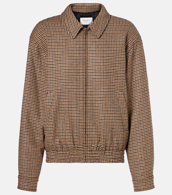  Saint Laurent Saint Laurent Houndstooth Padded Jacket 