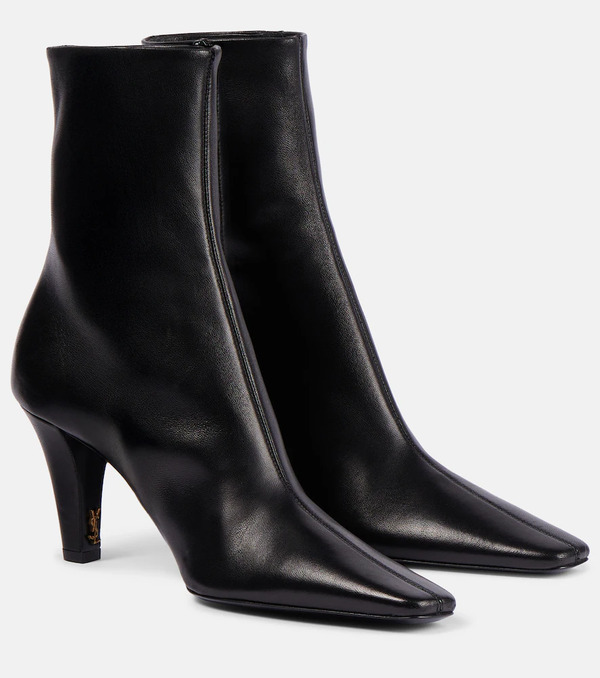  Saint Laurent Saint Laurent Jill 75 Leather Ankle Boots 